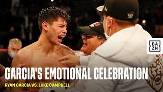 Ryan Garcias Immediate Emotional Reaction To KOing Luke Campbell [upl. by Birdt]