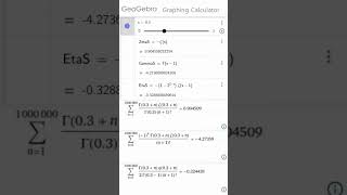 Zeta and Eta functions by GeoGebra feat WolframAlpha [upl. by Anilesor]