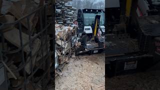 Bobcat ToolCat UW56 knocking out the firewood with a WoodProcessor ATTACHMENT [upl. by Lalla]