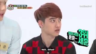 ENGSUB 130814 EXO WI CUT Handsomest ranked by DO [upl. by Wescott572]