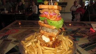 DELICIOUS QUADRUPLE BYPASS BURGER CHALLENGE [upl. by Coucher]