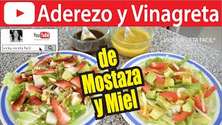 ADEREZO Y VINAGRETA DE MOSTAZA Y MIEL  Vicky Receta Facil [upl. by Sager]