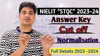 STQC Recruitment 2023 Answer Key  NIELIT STQC Answer Key 2023  NIELIT Recruitment 2023 Answer Key [upl. by Negris]