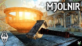 THORS HAMMER MJOLNIR Amazing Weapon Mod Xbox Modded Skyrim Mod Showcase [upl. by Tirreg]