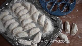 Varenyky vareniki pierogy Mold Ukrainian Filled DumplingsSlavicBeauty® Amazon Recipe in description [upl. by Anaitsirhc974]