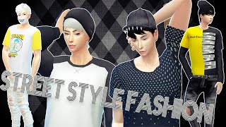 Mens Street Style Fashion Lookbook  The Sims 4  Full CC List ♡ [upl. by Annohsed]