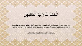 001 Surah Fatiha en español y árabe cón transliteración [upl. by Lyndon574]