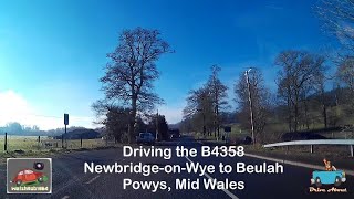 Driving the B4358 NewbridgeonWye to Beulah Powys Mid Wales  In Real Time [upl. by Ayouqat]