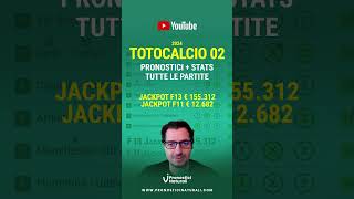 Totocalcio 2 con 2 Jackpot pronostici tutte le partite pronosticinaturali [upl. by Hynes]