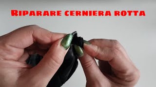 TRUCCHETTO per RIPARARE CERNIERA ROTTA SFILACCIATA 2020 life hacks italiano [upl. by Fanya414]