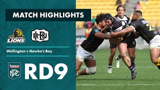 RD 9 HIGHLIGHTS Wellington v Hawkes Bay Bunnings NPC 2023 [upl. by Antons]