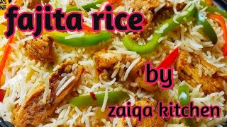 fajita rice super delicious recipe  by zaiqa kitchen [upl. by Asiralc]