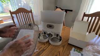 Automatic Cat Feeder HoneyGuaridan 6L Pet Feeder Review affordable and working consistent [upl. by Willi]