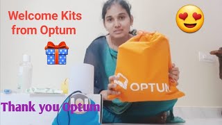 My Welcome kits from Optum New joiners thank you Optum😍🎁😍 [upl. by Naraj]