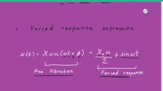 Resonance of Undamped Systems Structural Dynamics Response to Harmonic Excitation Example 3 [upl. by Hnib]