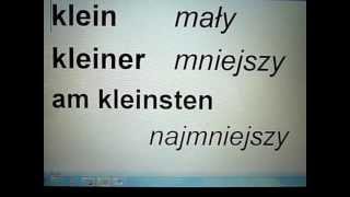 Niemiecki dla początkujących  stopniowanie przymiotników [upl. by Eulalee]