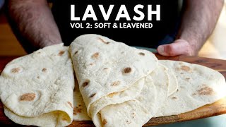 My Favorite Flatbread for Kebabs  Soft and Leavened Lavash [upl. by Else761]