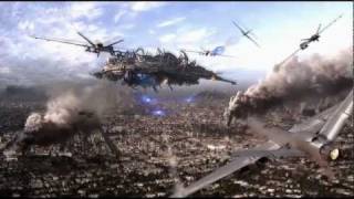 Skyline Nuke Scene with Predator Drones and B2 Stealth Bomber Fighter UAV [upl. by Danyluk]