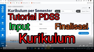 Tutorial PDSS  Input Kurikulum  Finalisasi Kurikulum  LTMPT 2022  SNMPTN 2022  Murtini Klaten [upl. by Eilla]