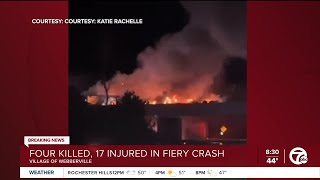 4 dead 17 injured after semi crashes into several vehicles along I96 in Michigan [upl. by Ninetta]