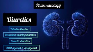 Pharmacology  DIURETICS Part 2 pharmacology diuretic kidney [upl. by Tsirc]