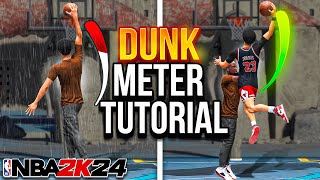 NBA 2K24 DUNK METER TUTORIAL  CONTACT DUNK EVERY TIME NBA 2K24 [upl. by Anilat]