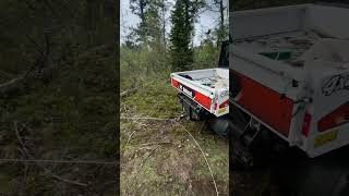 Bit of strand work today in the bush Thanks to bobcat for the help telecom lineman [upl. by Etteuqram]