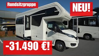 Wohnmobil Preise Sturzflug 31490 € Morelo Palace Alkoven 80 RL 2023 XL Rundsitzgruppe Werbung [upl. by Yetac]