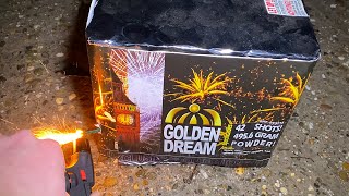 Golden Dream  42 shots  China Red Vuurwerk [upl. by Ilsa]