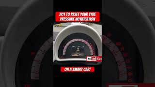 How to reset a tyre pressure notification on a Smart Car [upl. by Alyakcim]