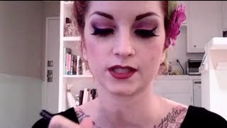 Vintage Valentines Day Makeup Tutorial by CHERRY DOLLFACE [upl. by Molli779]