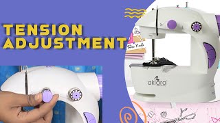 Mini sewing machine  Tension adjustment English [upl. by Elorak]