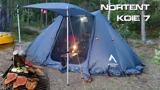 NorTent Koie 7 in a windy night Testing Kilos Gear amp Kokopelli Twain [upl. by Daniela]