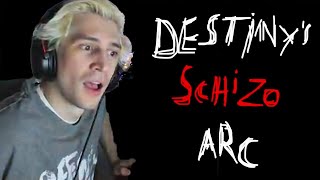 xQc Reacts to Destinys Schizo Arc [upl. by Immot143]