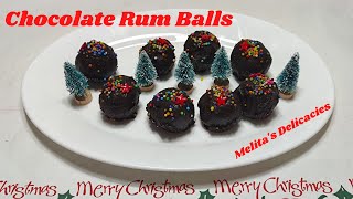 ChocolateRumBallsRum BallsChristmas Special ChocoRum BallsNo Bake Rum Balls MelitasDelicacies [upl. by Vaientina]