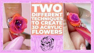 🌼Two Different techniques to do 3D Acrylic Flowers🌼 [upl. by Karoline]