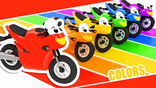 Learn the colors with Motorbike  Titounis [upl. by Moorefield]