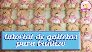 OSITO CON LAZO  ROYAL ICING  GALLETAS ALEGRA [upl. by Lance]