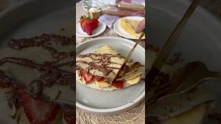 Crepes de fresas y nutella Shorts [upl. by Anaed]