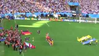 WM Finale 2014 Deutschland  Argentinien Einlauf und Hymnen [upl. by Kean550]