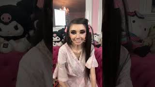 Eugenia Cooney Loves Using Jeffrees Candy Cane Refreshing Mist As A Setting Spray 11424 shorts [upl. by Rossy599]