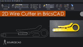 BricsCAD  Making 2D wire cutter [upl. by Theobald]