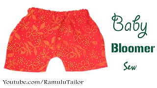 How to Baby Bloomers Cutting and Stitching in 5 Minute I Diaper Cover I Baby Shorts  Ramulu Tailor [upl. by Ttegirb]