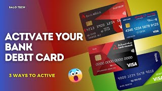 HOW TO ACTIVATE BANK DEBIT CARD  How to Activate Debit card From ATM MACHINE [upl. by Yelnik]