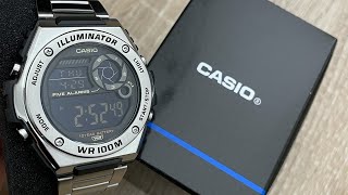 Casio Illuminator Digital Watch MWD100HD1BVEF Unboxing Mens Digital Watch [upl. by Morentz]