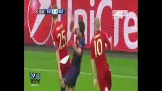 Robben vs Barcelona Muller blocks Alba [upl. by Ellivnarg294]