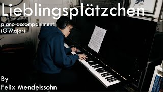 Lieblingsplätzchen by Felix Mendelssohn  piano accompaniment rehearsal track [upl. by Henrion993]