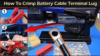 How To Crimp Battery Terminal Cable Lug  iCrimp Crimp Tool [upl. by Niveg322]