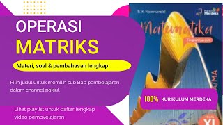 Soal determinan matriks kelas 11  kurikulum merdeka [upl. by Eiramanad]