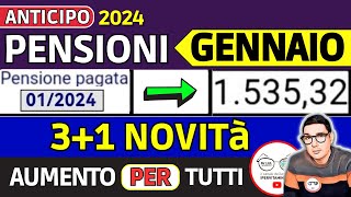 ANTICIPO⚡️ PENSIONI GENNAIO 2024 ➡ VERIFICA NUOVI IMPORTI AUMENTI CEDOLINI ❗️ RIVALUTAZIONE e IRPEF [upl. by Ahsenav]